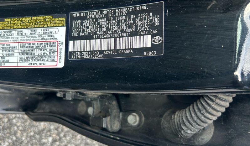 
								2007 Toyota Camry full									