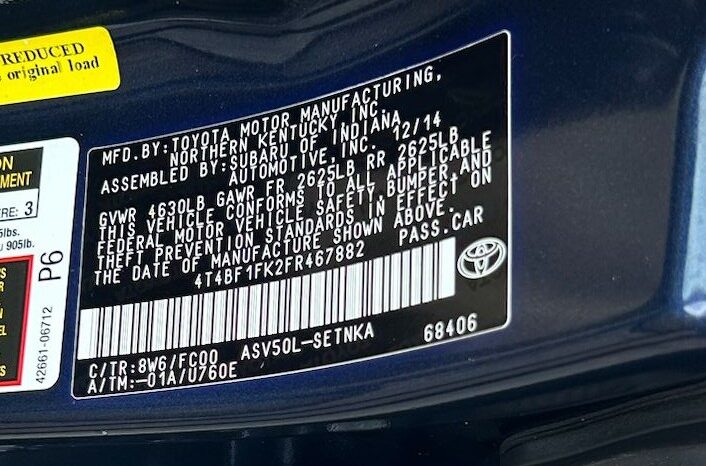 
								2015 Toyota Camry full									