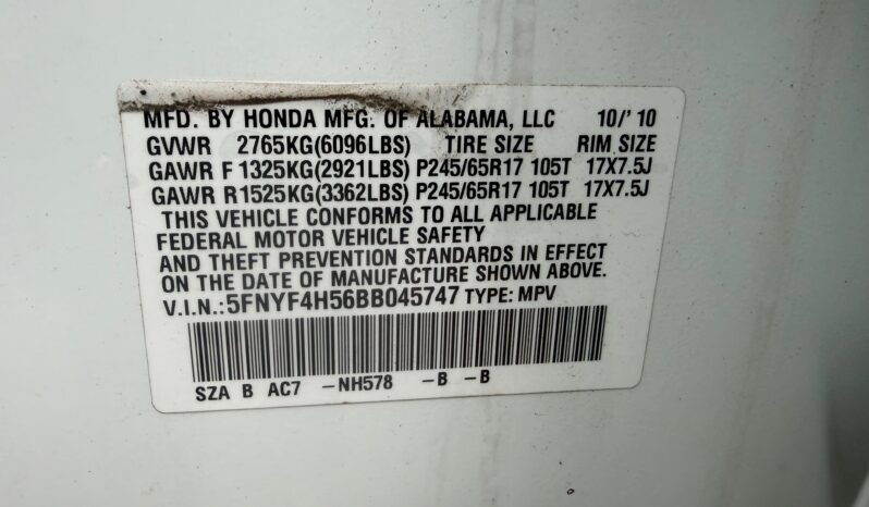 
								2011 Honda pilot full									