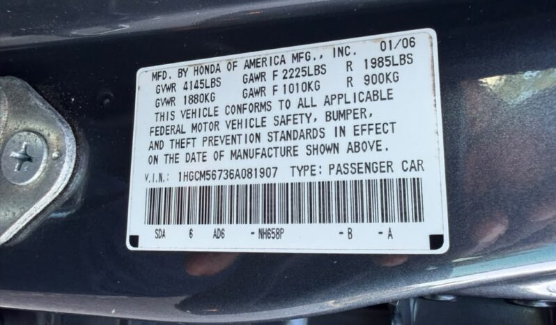 
								2006 Honda Accord full									